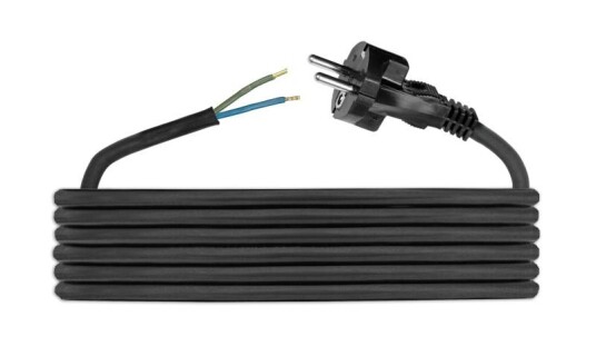 Pawbol Gummikabel m/støpsel H05RR F 2x1,5mm2 3m Sort Pawbol Gummikabel m/støpsel H05RR F 2x1,5mm2 3m Sort