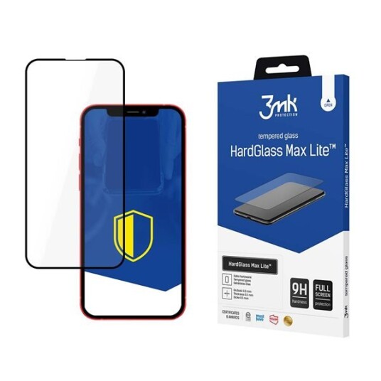 3mk HardGlass Max Lite til iPhone 15 Pro - Sort