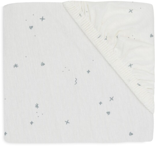 Jollein Stretchlaken Twinkling 60x120 Off white/Sea Green Jollein Stretchlaken Twinkling 60x120 Off white/Sea Green