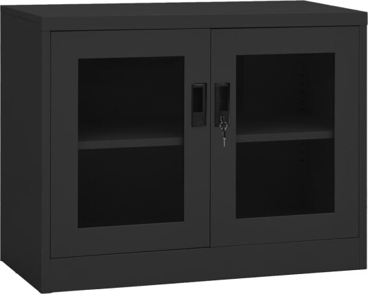 vidaXL Kontorskap antrasitt 90x40x70 cm stål