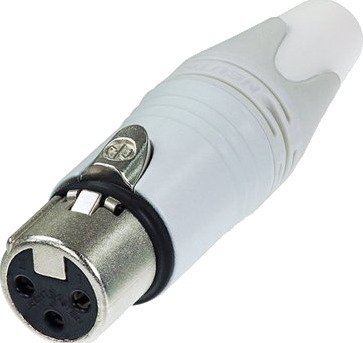 Neutrik Nc3fxx-Wt Xlr Svart Rustfritt Stål Hvit Bronse Polyamid Polyoksymetylen Pom Polyurethan Zink Ip40 2,5 Mm² 1,5 V