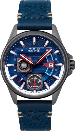 AVI 8 Hawker Harrier AV 4098 03 Herre 44 mm Analog Kvarts urverk Mineralglas