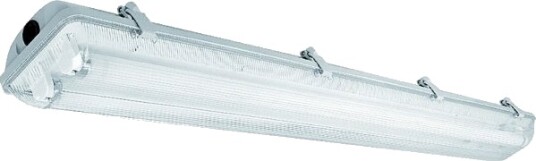 Gtv Hermetisk Armatur Helios Led 236 Bis 2X36w T8 G13 Ac 220 240V 50/60Hz Ip65 Abs/Ps Grå Strømforsyningsenhet Ld Hel236b 30