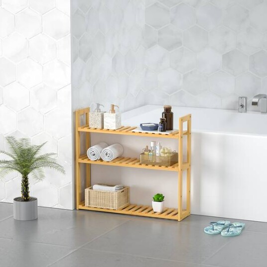 Oppbevaringshylle i bambus 54x60x15cm