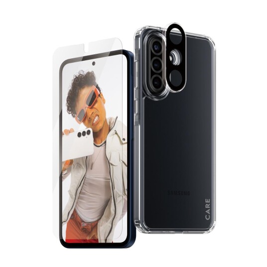 PanzerGlass Flagship 3-i-1 Beskyttelsespakke for Samsung Galaxy A35 5G - Herdet Glass og Resirkulert Plast