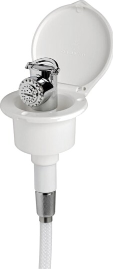 Osculati Elegant Dusjboks Hvit PVC-slange 2.5m Planmontering