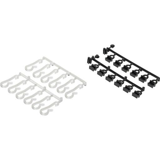Leijma stabile glidere og kroker svart/klar Transparent/Sort