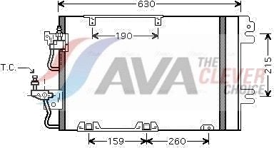 Kondensator, klimaanlegg AVA COOLING SYSTEMS OL5367D