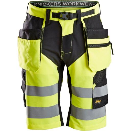 Snickers Workwear 6933 FlexiWork Arbeidsshorts varsel, gul C46