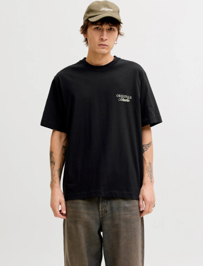 Jack & Jones Jornorrebro Typo Tee Ss Crew Neck Noos Black L