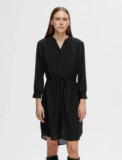 Selected Slfdamina 7/8 Dress B Noos - Black - 42 Selected Slfdamina 7/8 Dress B Noos - Black - 42