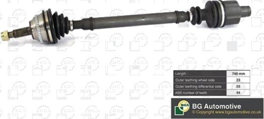 BGA DS7317RA Drivaksel BGA DS7317RA Drivaksel