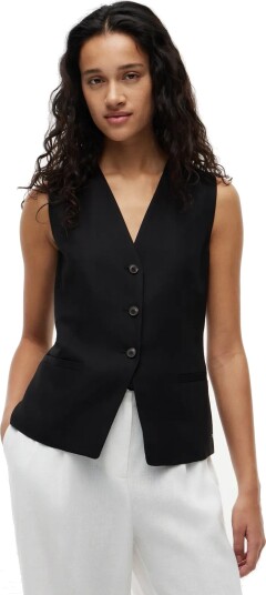 Tommy Hilfiger Summer Lyocell Long Waistcoat   Black   36