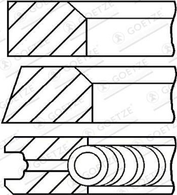 Stempelringsett GOETZE ENGINE 08 117900 00