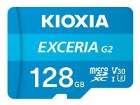KIOXIA EXCERIA G2 - Flashminnekort - 128 GB - A1 / Video Class V30 / UHS-I U3 / Class10 - microSDXC UHS-I U3