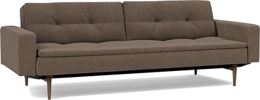 Sovesofa Dublexo med Armlener & Mørk Styletto ben B 6001234