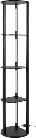 Gulvlampe med hyller og justerbare LED striper