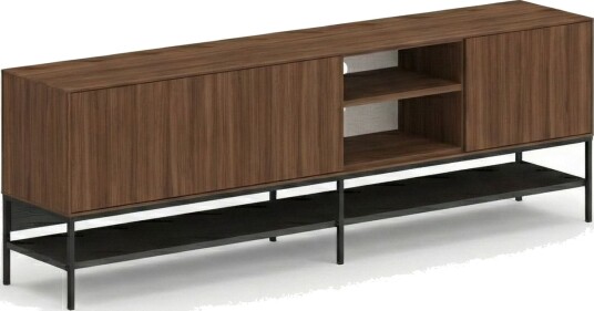 Kenvor TV benk 180 cm Milano Walnut Wood Black Black Kenvor TV benk 180 cm Milano Walnut Wood Black Black
