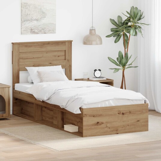  Sengestamme Kunstnerisk Eik 75 x 190 cm Massiv furu