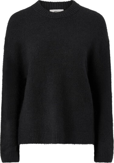 Gina Tricot Genser Crew neck knitted sweater Svart Gina Tricot Genser Crew neck knitted sweater Svart