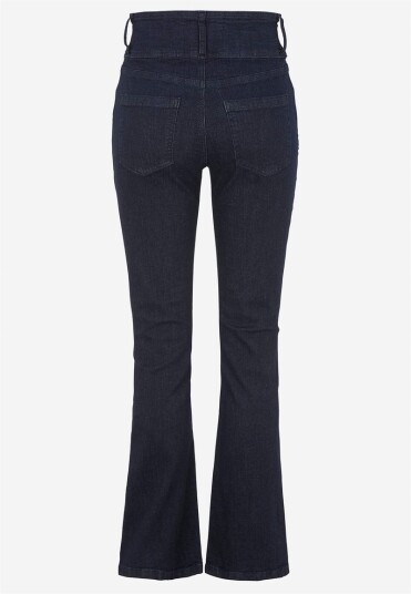 Boot cut jeans med høy midje
