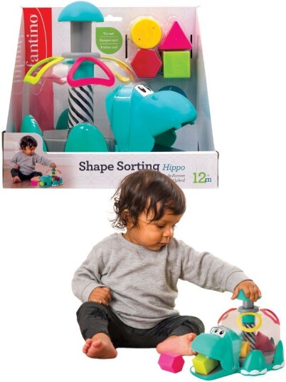 Infantino Sorteringsleke flodhest 4 klosser Infantino Sorteringsleke flodhest 4 klosser