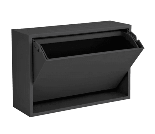 ReCollector - Small Wall storage / Bathroom bin - Black Raven