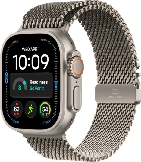 Apple Watch Ultra 4 49mm CEL (naturlig titan/naturlig titan Milanese Loop) S