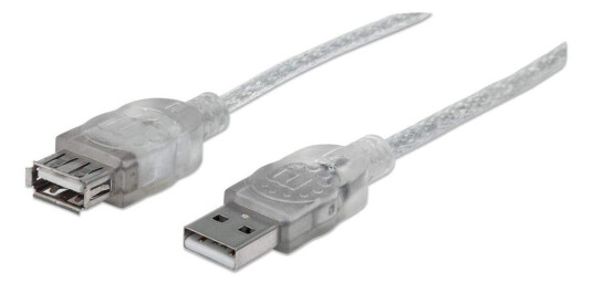 MANHATTAN kabel USB 2.0 AA Skjøt 3m