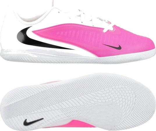 Nike Phantom 6 Club Low Cut Ic Breakout   Hvit/svart/rosa Barn   Innendørs (Ic) størrelse 36½