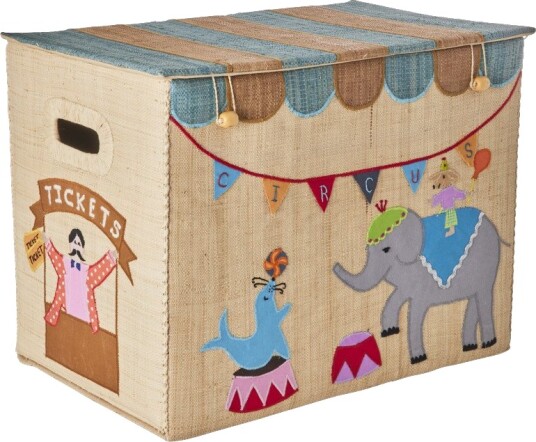 Rice BSBOX-LCIRC Raffia Sammenklappelig Oppbevaringsboks 52x41x37cm Cirkustema Rice BSBOX-LCIRC Raffia Sammenklappelig Oppbevaringsboks 52x41x37cm Cirkustema