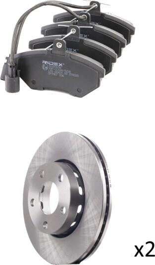 Bremseskiver og -klosser RIDEX 3405B3087