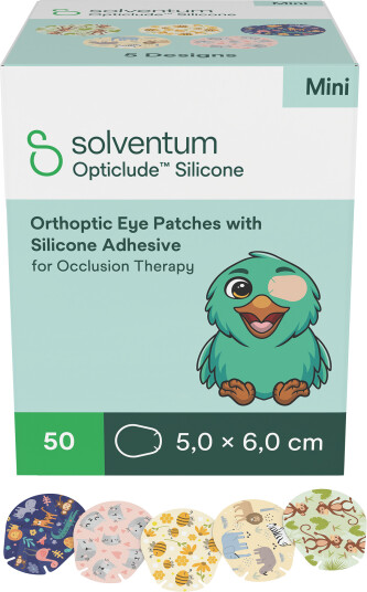 Opticlude Silicone Mini 2737PG øyelapper rosa/dyr 50 stk