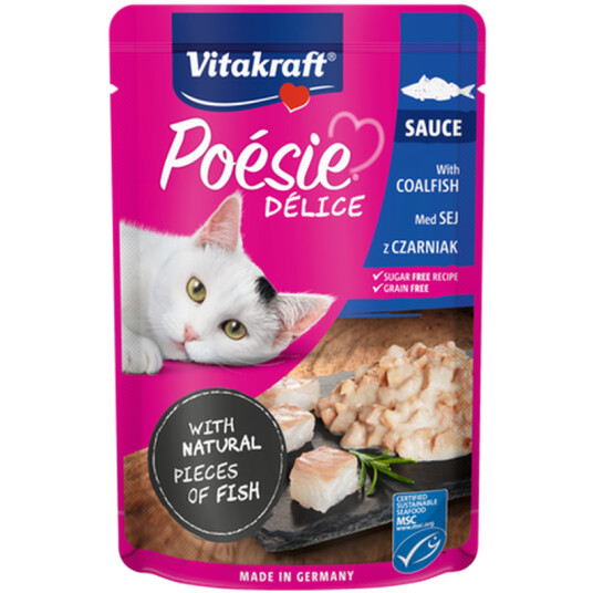 Vitakraft Poésie Délisauce Våtfôr til Katt med Pollock 23 x 85 g