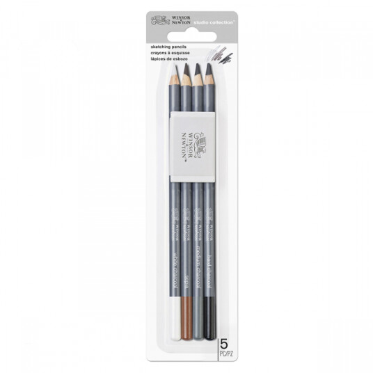 Winsor & Newton Studio Collection Kullpenner 4-sett + Viskelær Winsor & Newton Studio Collection Kullpenner 4-sett + Viskelær