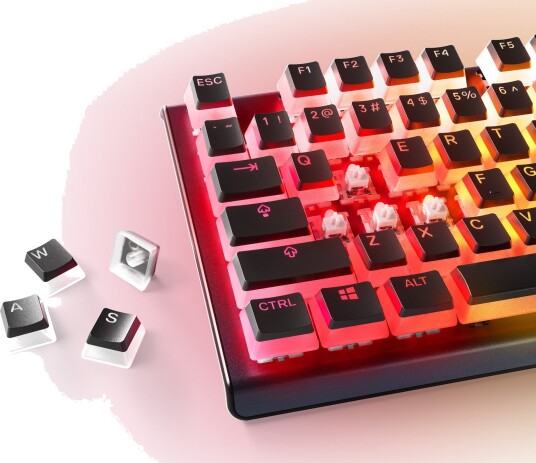 SteelSeries PrismCaps PBT Gamingknapper Nordisk Layout RGB Svart SteelSeries PrismCaps PBT Gamingknapper Nordisk Layout RGB Svart