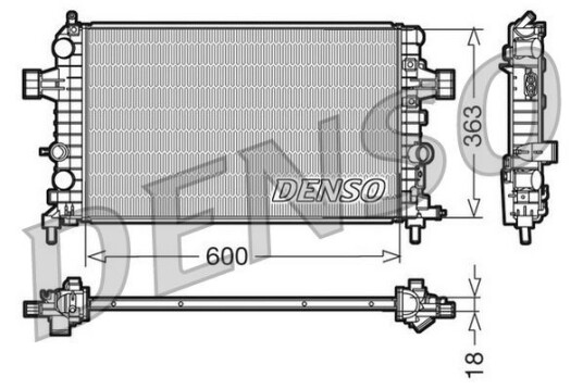 Radiator DENSO DRM20103 Radiator DENSO DRM20103