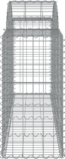 vidaXL Gabionkurver buede 12 stk 200x50x80/100 cm galvanisert jern