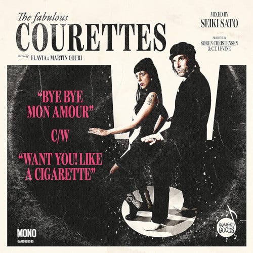 The Courettes Bye Bye Mon Amour / Want You! Like A Cigarette LP/Vinyl The Courettes Bye Bye Mon Amour / Want You! Like A Cigarette LP/Vinyl