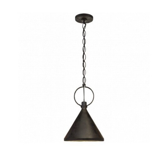 Limoges Medium Pendant Natural Rust/Black Shade
