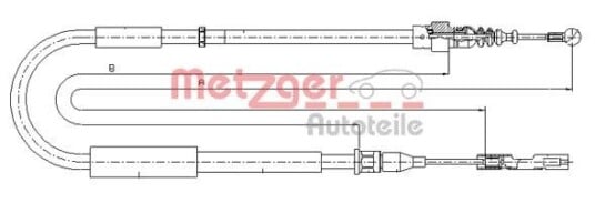 Metzger Tautrekk parkeringsbrems METZGER 10.7514