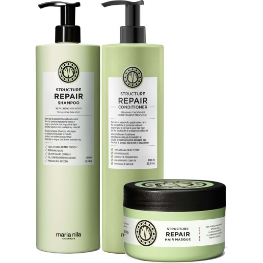 maria nila Structure Repair Bundle Shampoo 1000 ml & Conditioner 1000 maria nila Structure Repair Bundle Shampoo 1000 ml & Conditioner 1000