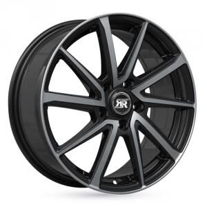 Racer Road Shiny Black Machined Face 5,5x15 4/100 ET42 B73