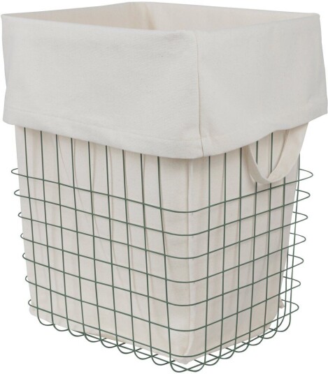 Mette Ditmer Store it oppbevaringskurv med bomullspose large Thyme green Mette Ditmer Store it oppbevaringskurv med bomullspose large Thyme green