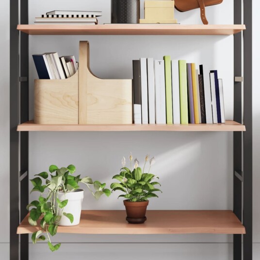 vidaXL Vegghylle lysebrun 80x40x2 cm behandlet heltre eik vidaXL Vegghylle lysebrun 80x40x2 cm behandlet heltre eik