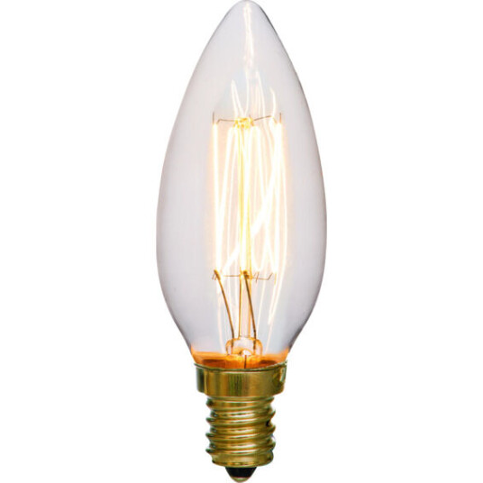Namron Forsterket Design pære Mignon 40W klar E14 C35 - 89385