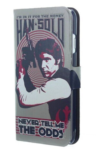 Star Wars Mobildeksel for iPhone 6/6S Flip-cover i Grå med Han Solo Design