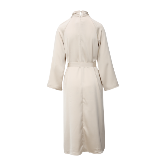 Garbo Dress Champagne XL LS satin dress with twist Garbo Dress Champagne XL LS satin dress with twist