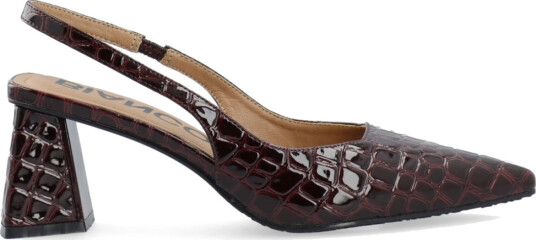 Bianco Pumps biaMaralyn Slingback Croco Patent Rød