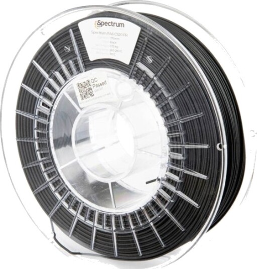 Spectrum PA6 CS20 FR V0 Filament 1.75 mm 750 g Sort 80541